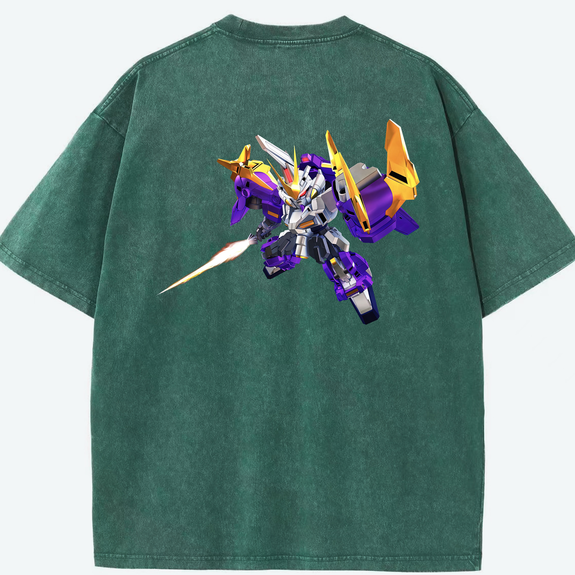 （画像用） 機動戦士ガンダム Mobile Suit Gundam 綿100% ヴィンテージ風 半袖Tシャツ（背面プリント）